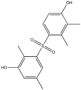 3,4'-Dihydroxy-2,2',3',5-tetramethyl[sulfonylbisbenzene] 구조식 이미지