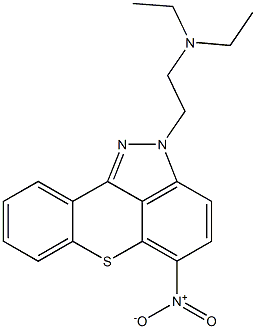 N,N-Diethyl-5-nitro 2H-[1]benzothiopyrano[4,3,2-cd]indazole-2-ethanamine 구조식 이미지