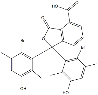 1,1-Bis(6-bromo-3-hydroxy-2,5-dimethylphenyl)-1,3-dihydro-3-oxoisobenzofuran-4-carboxylic acid Structure