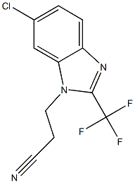 3-[6-Chloro-2-(trifluoromethyl)-1H-benzimidazol-1-yl]propionitrile 구조식 이미지