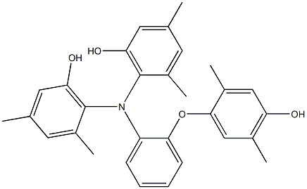 N,N-Bis(6-hydroxy-2,4-dimethylphenyl)-2-(4-hydroxy-2,5-dimethylphenoxy)benzenamine Structure