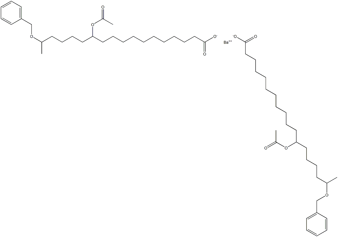 Bis(17-benzyloxy-12-acetyloxystearic acid)barium salt 구조식 이미지