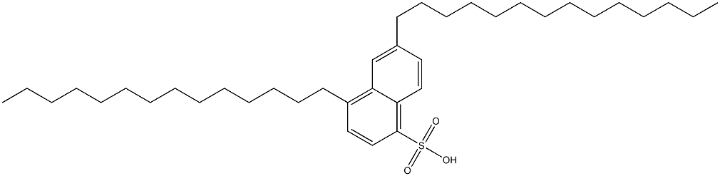 4,6-Ditetradecyl-1-naphthalenesulfonic acid Structure