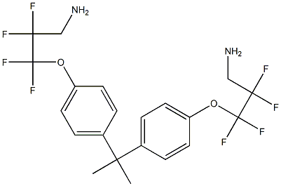 3,3'-[Propane-2,2-diylbis(4,1-phenyleneoxy)]bis(2,2,3,3-tetrafluoropropan-1-amine) Structure