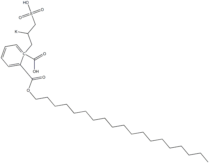 Phthalic acid 1-nonadecyl 2-(2-potassiosulfopropyl) ester Structure