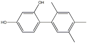 4-(2,4,5-Trimethylphenyl)benzene-1,3-diol Structure