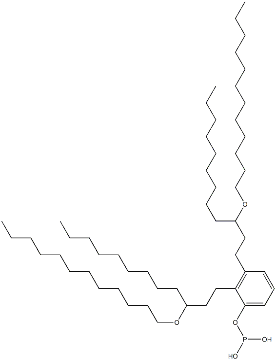 Phosphorous acid bis[3-(dodecyloxy)dodecyl]phenyl ester Structure