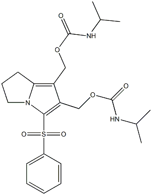 2,3-Dihydro-5-phenylsulfonyl-1H-pyrrolizine-6,7-dimethanol bis[N-(isopropyl)carbamate] 구조식 이미지