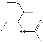 2-(Acetylamino)crotonic acid methyl ester 구조식 이미지