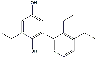 2-Ethyl-6-(2,3-diethylphenyl)benzene-1,4-diol 구조식 이미지