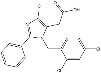 2-Phenyl-1-(2,4-dichlorobenzyl)-4-chloro-1H-imidazole-5-acetic acid Structure