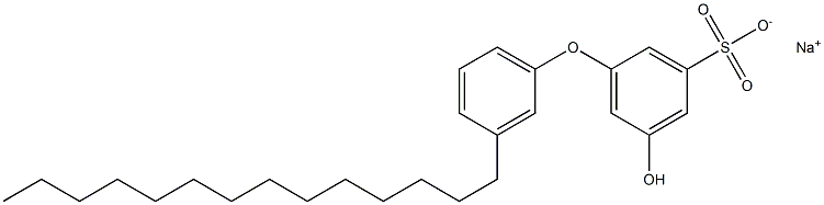 5-Hydroxy-3'-tetradecyl[oxybisbenzene]-3-sulfonic acid sodium salt Structure