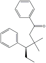 [R,(-)]-3,3-Dimethyl-1,4-diphenyl-1-hexanone Structure