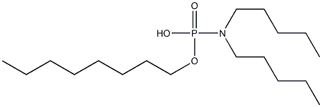 N,N-Dipentylamidophosphoric acid hydrogen octyl ester Structure