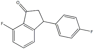 2,3-Dihydro-7-fluoro-3-(4-fluorophenyl)-1H-inden-1-one 구조식 이미지