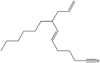 (5E)-7-Hexyl-5,9-decadienenitrile 구조식 이미지