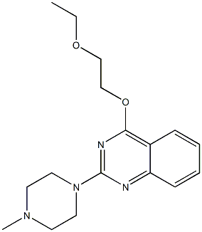 2-[4-Methyl-1-piperazinyl]-4-(2-ethoxyethoxy)quinazoline 구조식 이미지