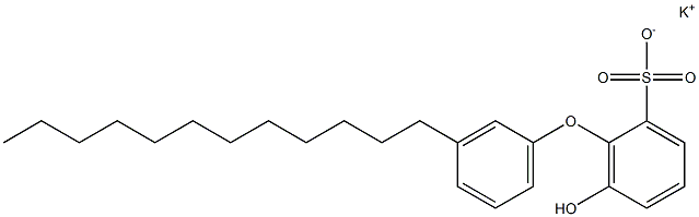 6-Hydroxy-3'-dodecyl[oxybisbenzene]-2-sulfonic acid potassium salt Structure