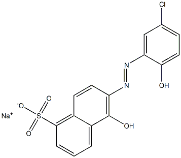 6-[(5-Chloro-2-hydroxyphenyl)azo]-5-hydroxynaphthalene-1-sulfonic acid sodium salt Structure