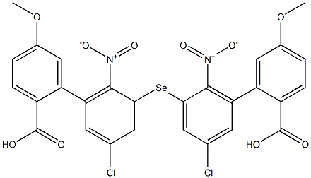 2-Carboxy-5-methoxyphenyl(2-nitro-5-chlorophenyl) selenide 구조식 이미지