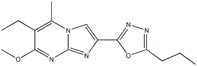 2-(5-Propyl-1,3,4-oxadiazol-2-yl)-6-ethyl-7-methoxy-5-methylimidazo[1,2-a]pyrimidine Structure