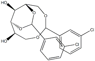 1-O,6-O:3-O,5-O-Bis(3-chlorobenzylidene)-L-glucitol 구조식 이미지