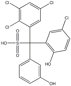 (3-Chloro-6-hydroxyphenyl)(2,3,5-trichlorophenyl)(3-hydroxyphenyl)methanesulfonic acid Structure