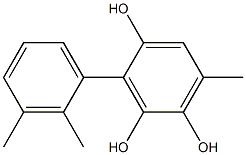 3-(2,3-Dimethylphenyl)-6-methylbenzene-1,2,4-triol Structure