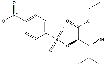 (2R,3R)-2-[(4-Nitrophenylsulfonyl)oxy]-3-hydroxy-4-methylpentanoic acid ethyl ester 구조식 이미지