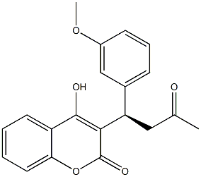 4-Hydroxy-3-[(1R)-3-oxo-1-(3-methoxyphenyl)butyl]-2H-1-benzopyran-2-one Structure