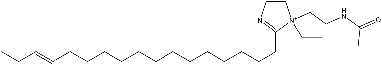1-[2-(Acetylamino)ethyl]-1-ethyl-2-(14-heptadecenyl)-2-imidazoline-1-ium 구조식 이미지