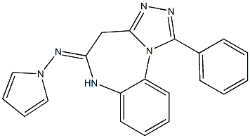 1-Phenyl-5-pyrrolizino-4H-[1,2,4]triazolo[4,3-a][1,5]benzodiazepine Structure