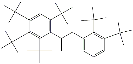 2-(2,3,4,6-Tetra-tert-butylphenyl)-1-(2,3-di-tert-butylphenyl)propane Structure
