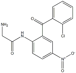 2-Amino-N-[2-(2-chlorobenzoyl)-4-nitrophenyl]acetamide 구조식 이미지