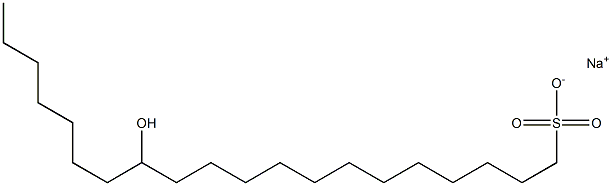 13-Hydroxyicosane-1-sulfonic acid sodium salt Structure