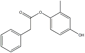 Phenylacetic acid 4-hydroxy-2-methylphenyl ester Structure