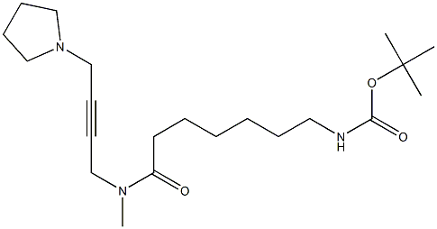 N-Methyl-N-[4-(1-pyrrolidinyl)-2-butynyl]-7-(Boc-amino)heptanamide 구조식 이미지