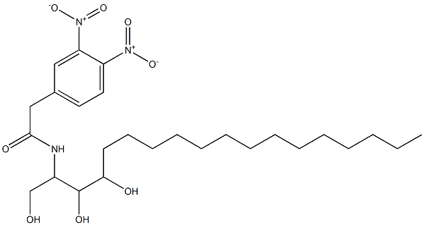 N-[2,3-Dihydroxy-1-(hydroxymethyl)heptadecyl]-3,4-dinitrobenzeneacetamide 구조식 이미지