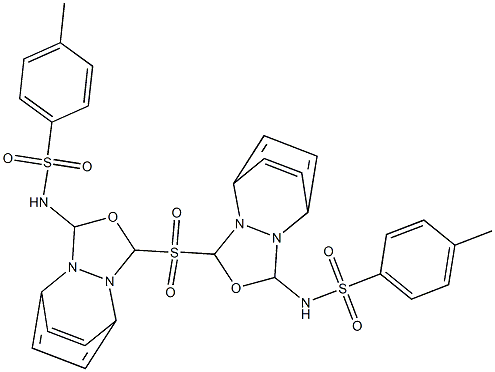 N,N'-[Sulfonylbis[4,1-phenylene(1,3,4-oxadiazole-5,2-diyl)]]bis(4-methylbenzenesulfonamide) Structure