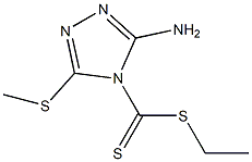 3-Amino-5-methylthio-4H-1,2,4-triazole-4-dithiocarboxylic acid ethyl ester 구조식 이미지