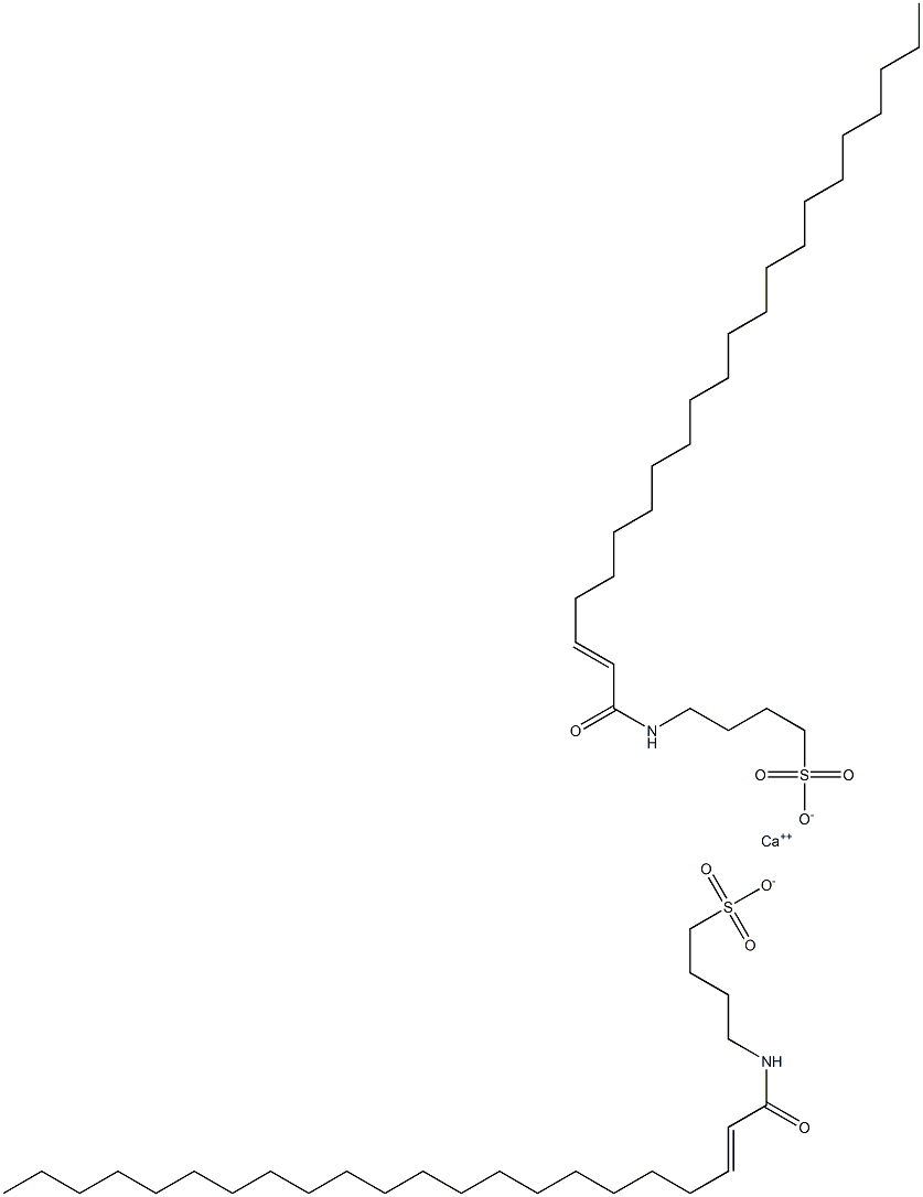 Bis[4-[(1-oxo-2-docosen-1-yl)amino]-1-butanesulfonic acid]calcium salt Structure