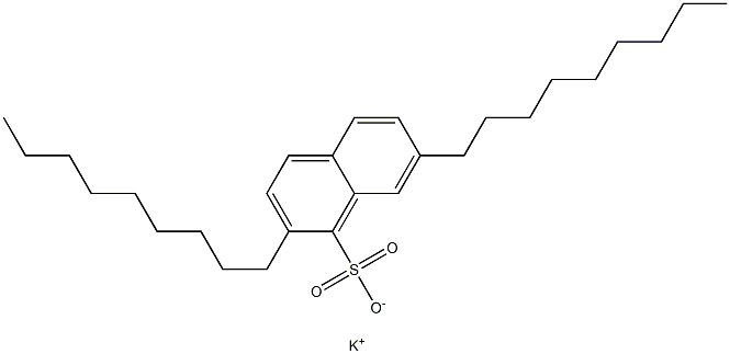 2,7-Dinonyl-1-naphthalenesulfonic acid potassium salt Structure