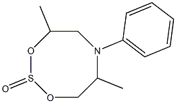 5,6,7,8-Tetrahydro-4,7-dimethyl-6-(phenyl)-4H-1,3,2,6-dioxathiazocine 2-oxide 구조식 이미지