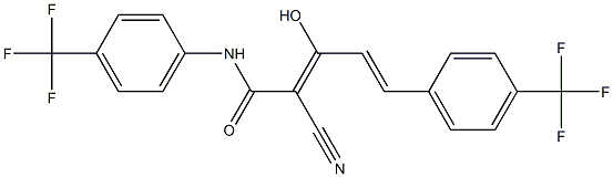 5,N-Bis(4-trifluoromethylphenyl)-2-cyano-3-hydroxy-2,4-pentadienamide 구조식 이미지