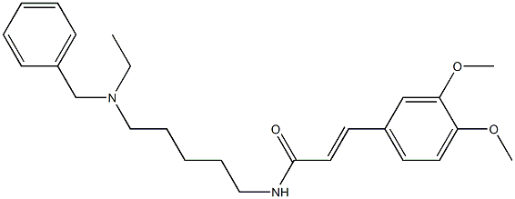 N-[5-(Ethylbenzylamino)pentyl]-3-(3,4-dimethoxyphenyl)acrylamide 구조식 이미지