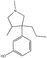 3-(1,4-Dimethyl-3-propyl-3-pyrrolidinyl)phenol Structure