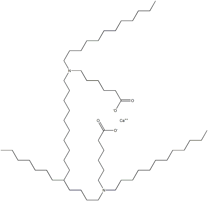 Bis[6-(didodecylamino)hexanoic acid]calcium salt Structure