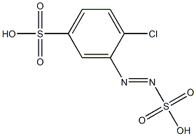 2-Chloro-5-sulfobenzenediazosulfonic acid 구조식 이미지