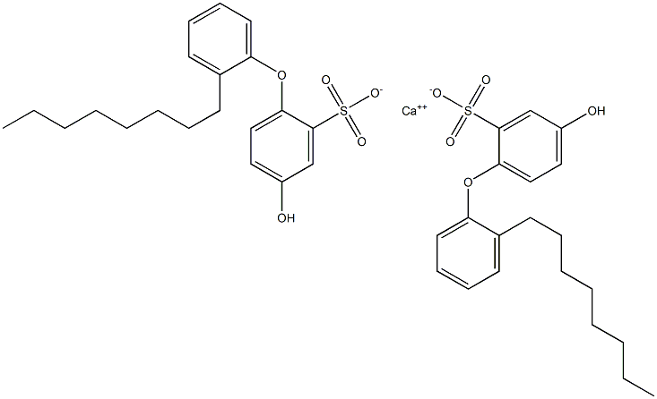 Bis(4-hydroxy-2'-octyl[oxybisbenzene]-2-sulfonic acid)calcium salt Structure