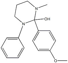 Hexahydro-1-methyl-2-(4-methoxyphenyl)-3-phenylpyrimidin-2-ol Structure